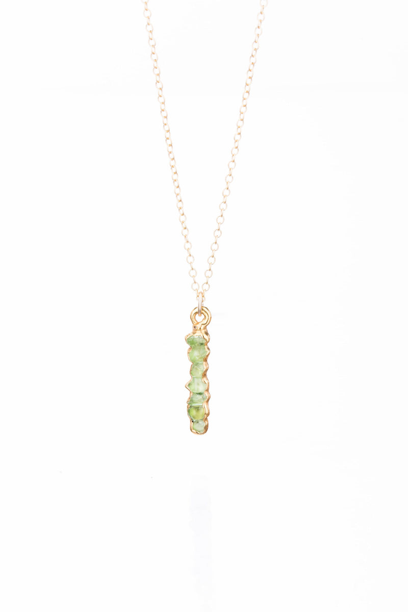 SeedPod Raw Peridot Necklace