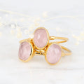 Dainty Oval Rose Quartz Ring