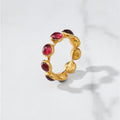 Glowing Ruby Eternity Band, Genuine July Birthstone Ring