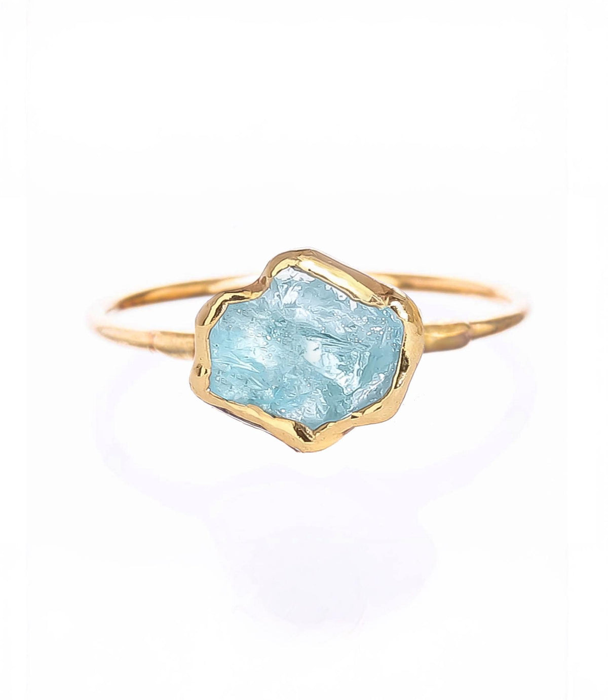 New Raw Aquamarine Ring