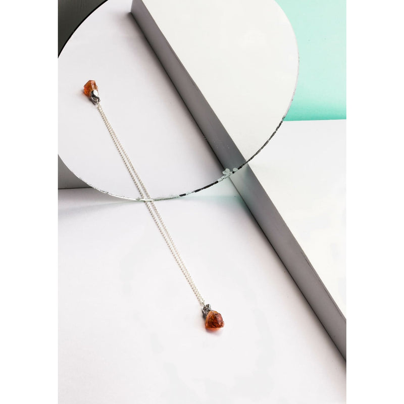 Large Raw Citrine Statement Necklace • Gold Filled