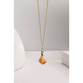 Large Raw Citrine Statement Necklace, Gold-Filled Pendant