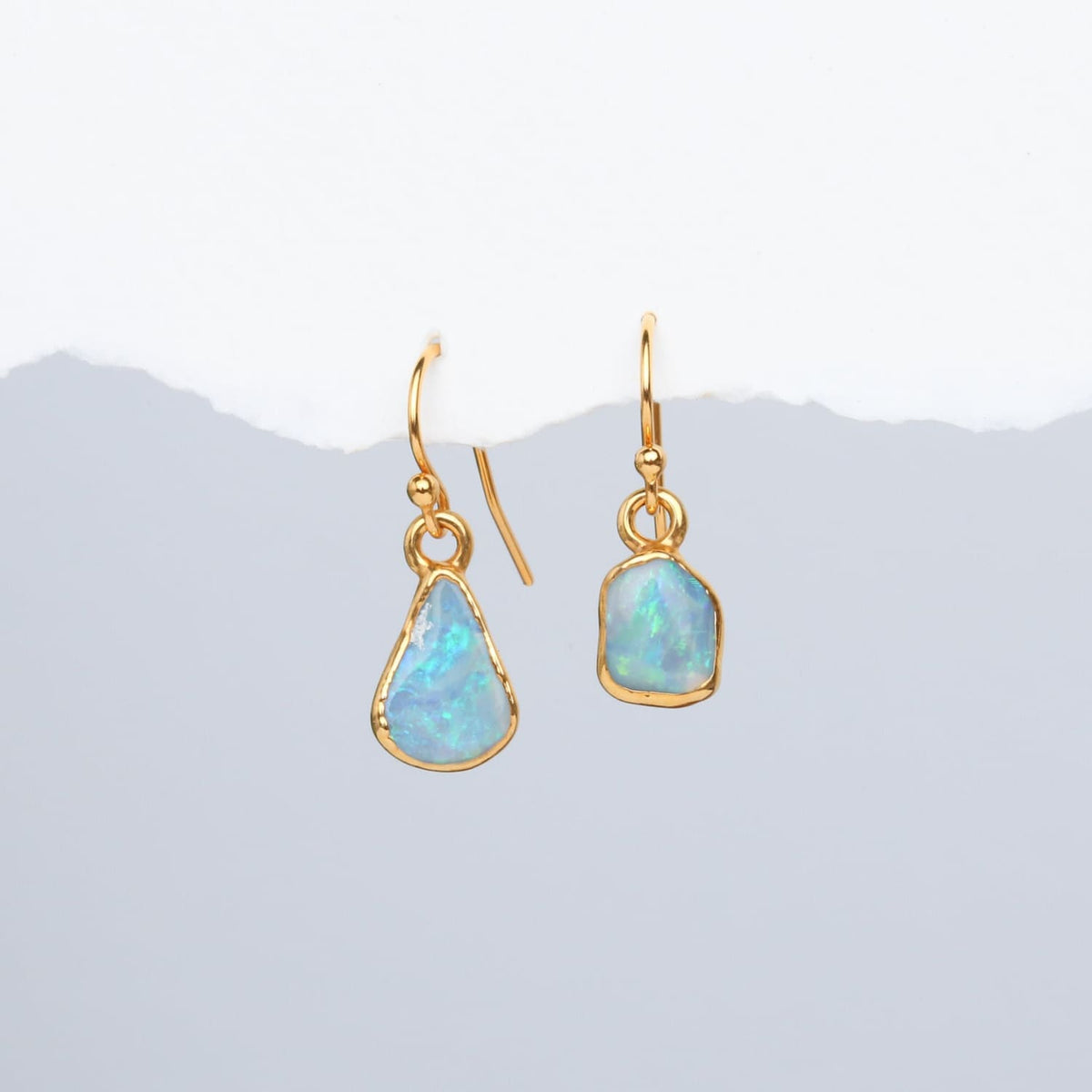 Mismatched Opal Earrings • Australian Fire Opals •