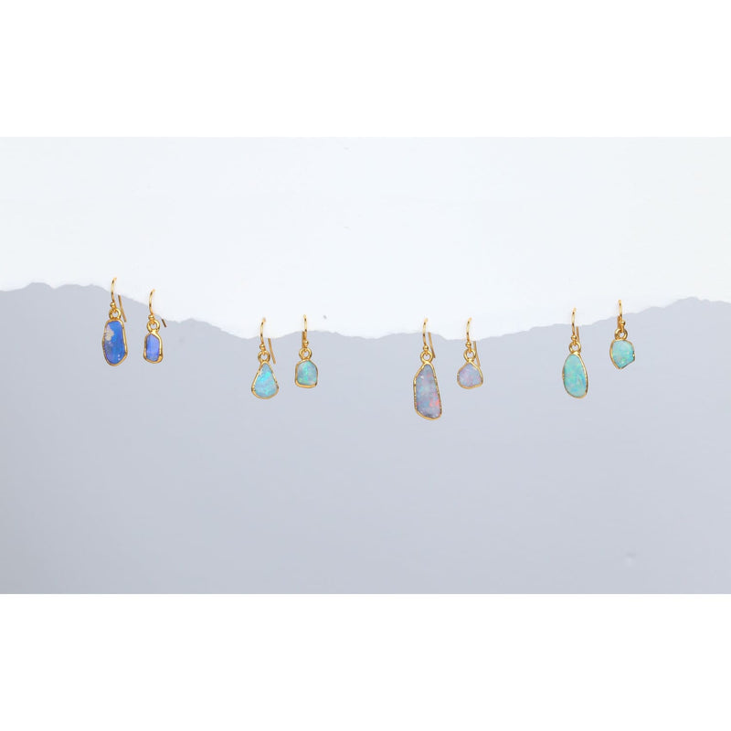 Mismatched Opal Earrings • Australian Fire Opals •