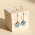 Edgy Raw Opal Dangle Earrings
