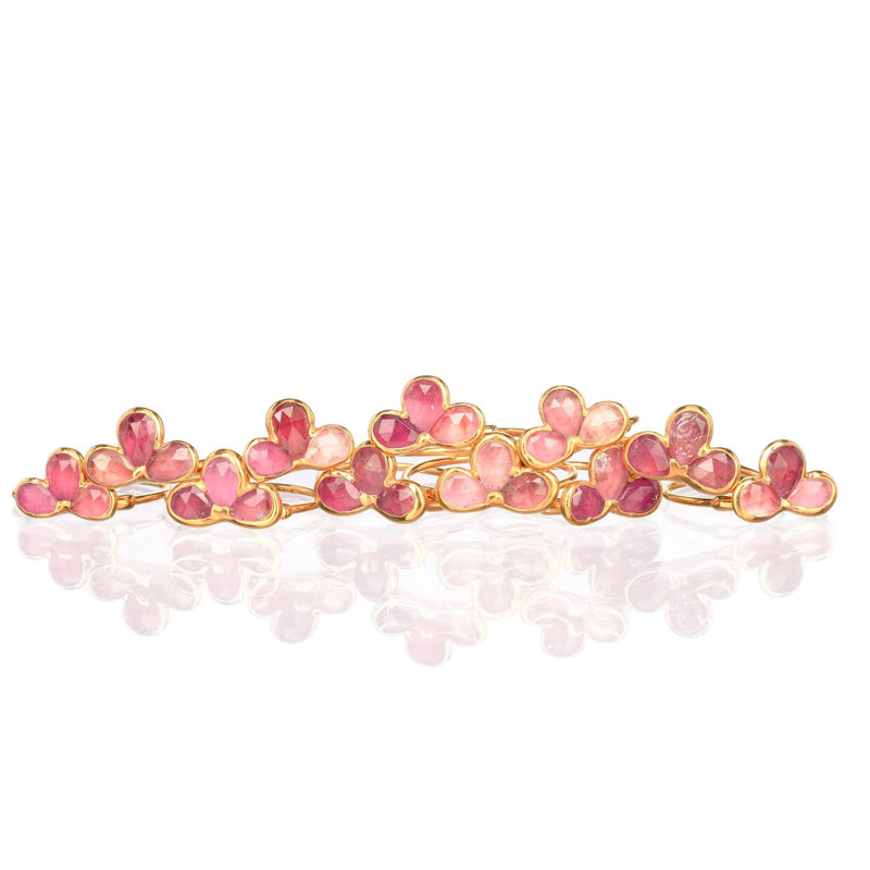 Pink Tourmaline Fleur Ring Art Deco for Women Stone Gemstone