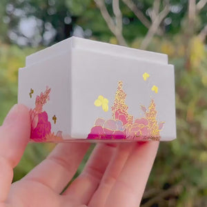 Three Stone Raw Blue Diamond Ring