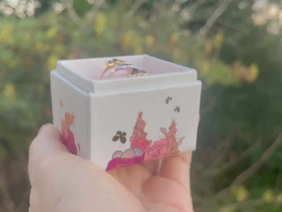 Triple Raw Garnet Ring, , Gold Ring, Garnet