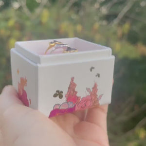 Triple Raw Garnet Ring, , Gold Ring, Garnet