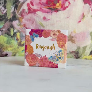 Dainty Raw Herkimer Diamond Ring in Yellow Gold