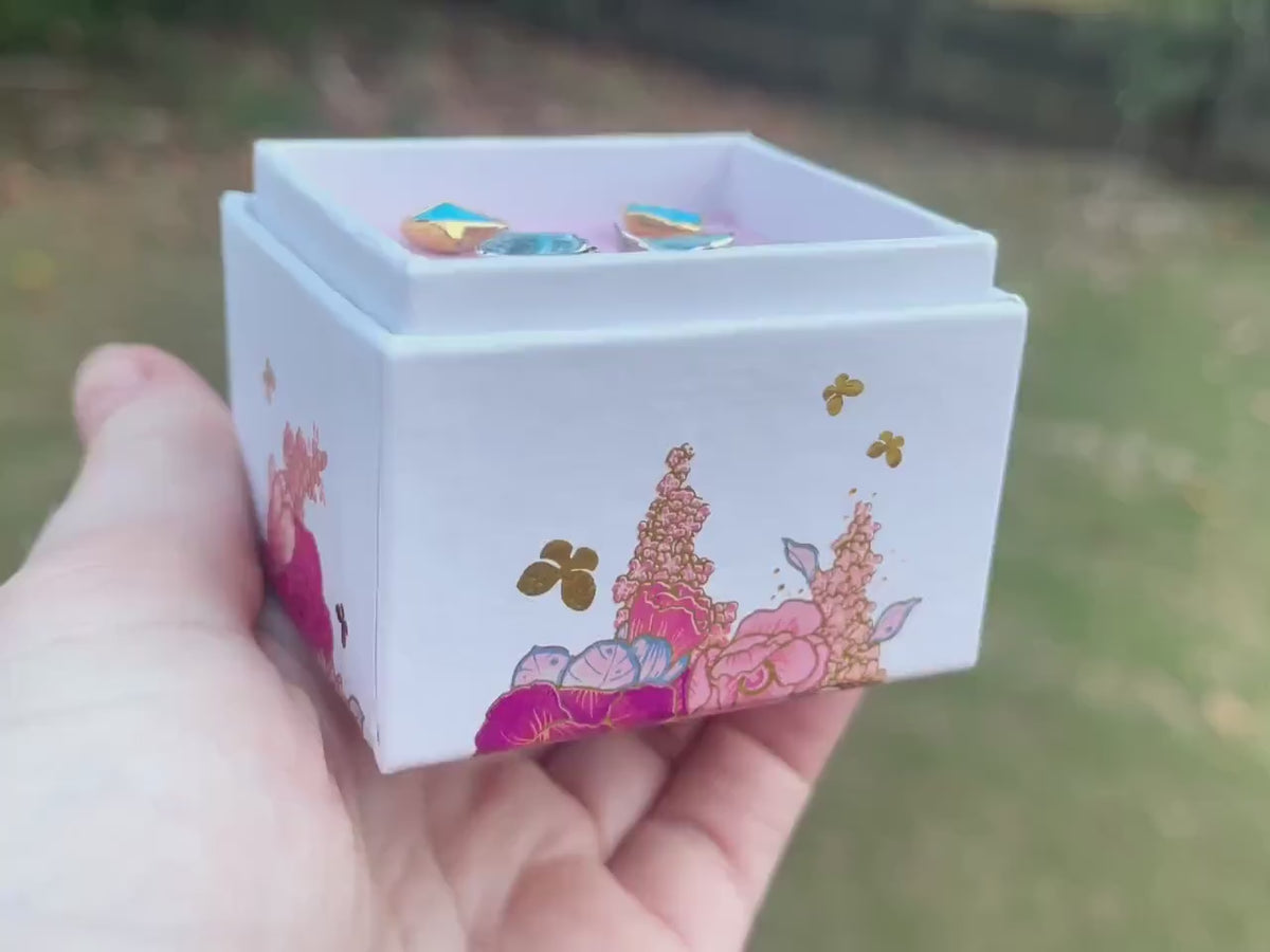 Large Raw Turquoise Stud Earrings