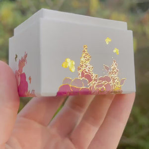 Five Stone Raw Herkimer Diamond Ring in Rose Gold