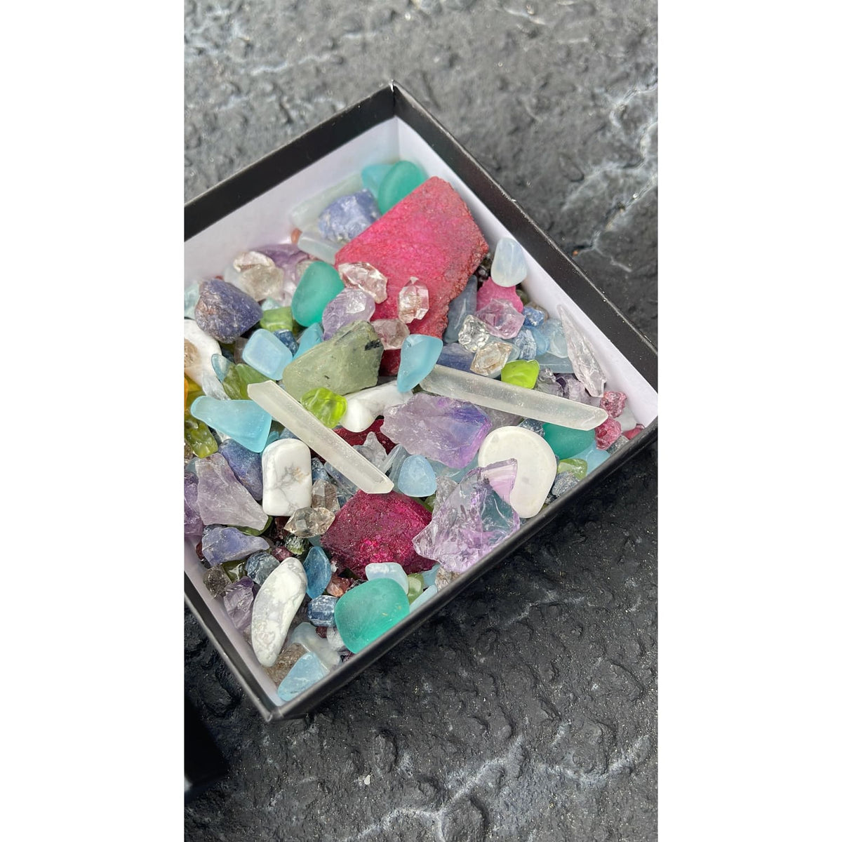 Raw Crystal Mystery Box! Rough Gemstone Pack Scoop Beginner