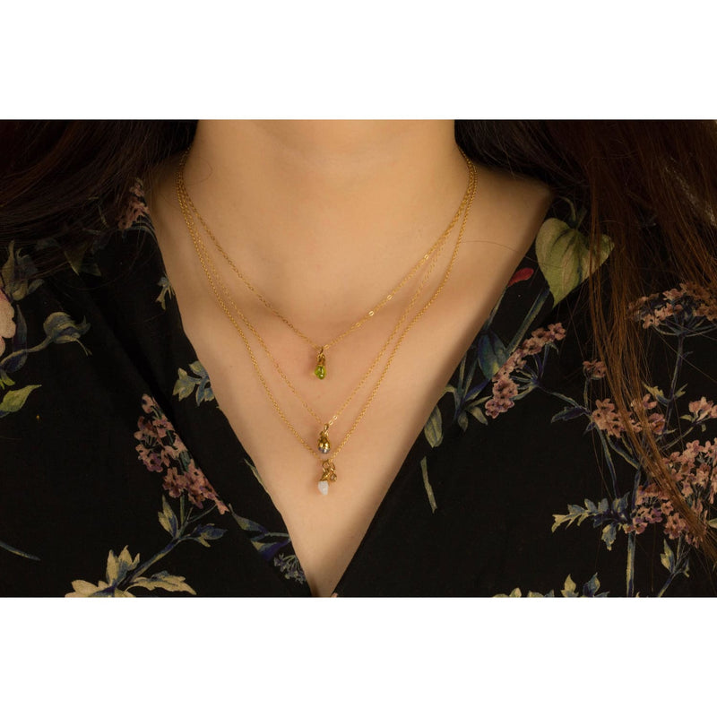 Raw Pearl Necklace • Gold Filled • June Birthstone • Real