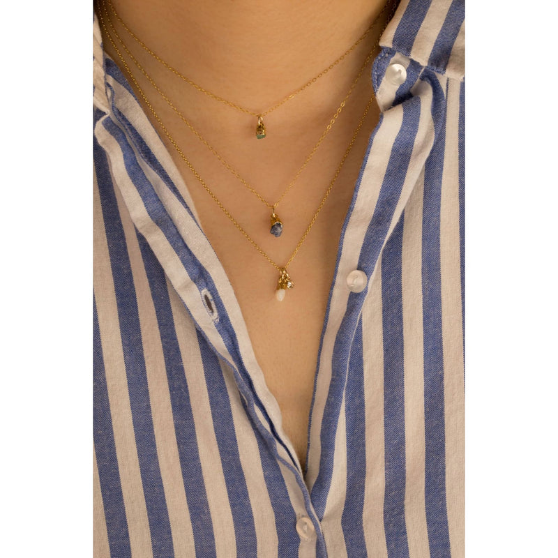 Raw Pearl Necklace • Gold Filled • June Birthstone • Real