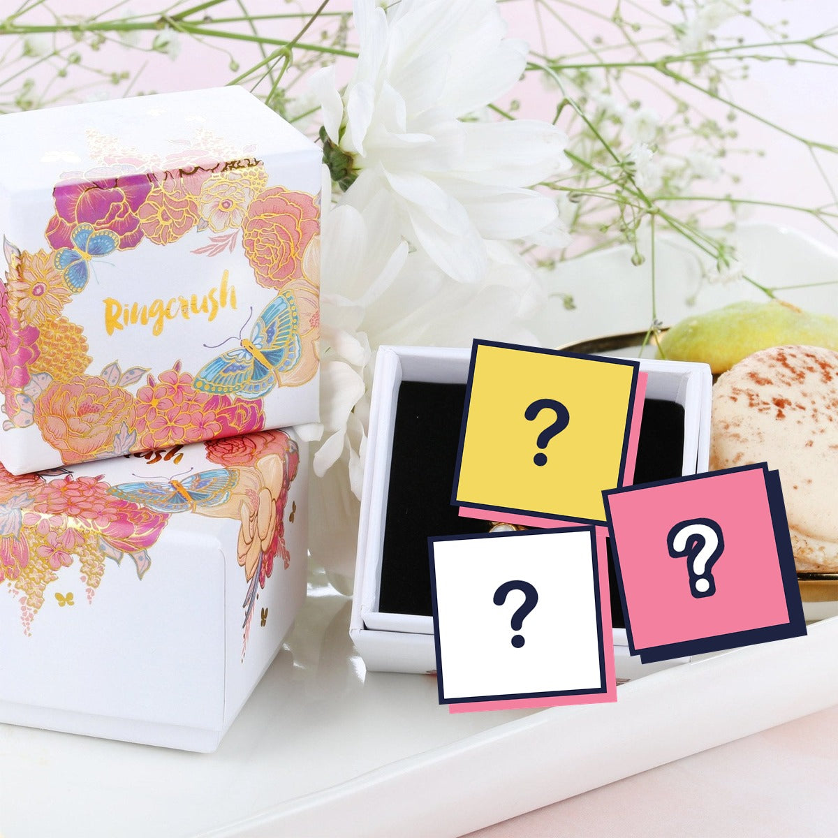 Ringcrush raw crystal ring mystery box: a set of three surprise rings