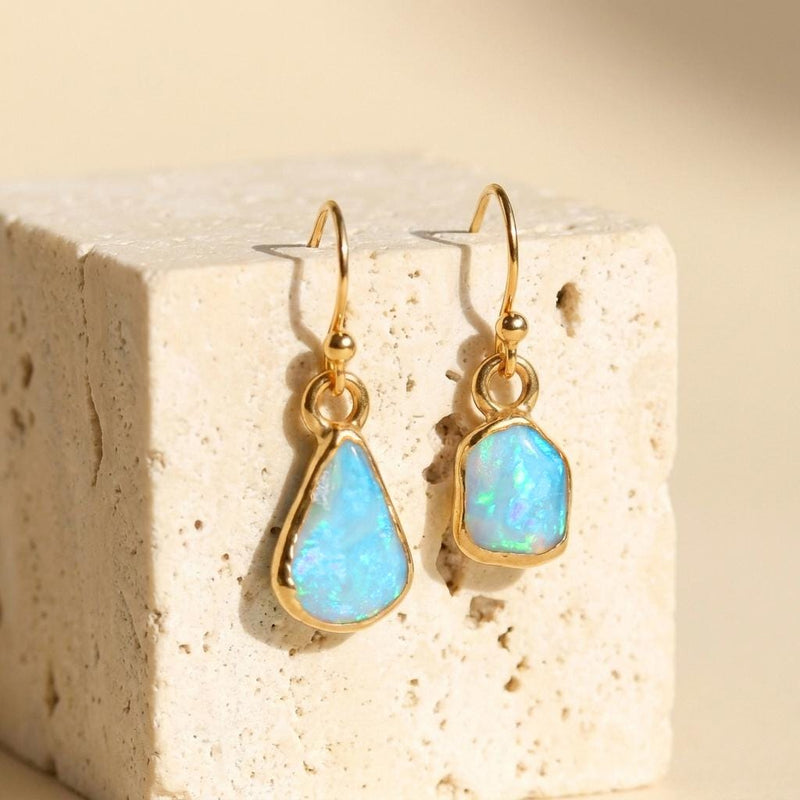 Raw Fire Opal Earrings (2 of 13)