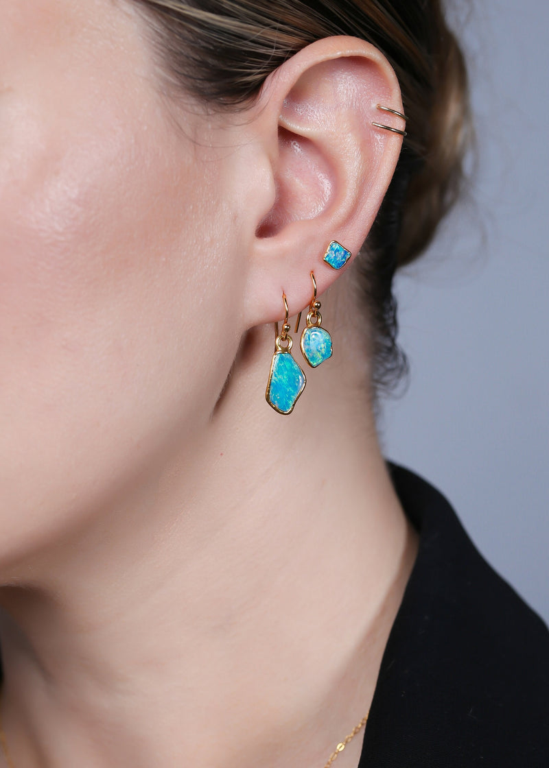 Raw Fire Opal Earrings (3 of 13)