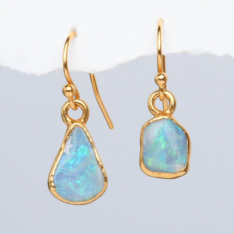 Raw Fire Opal Earrings (4 of 13)
