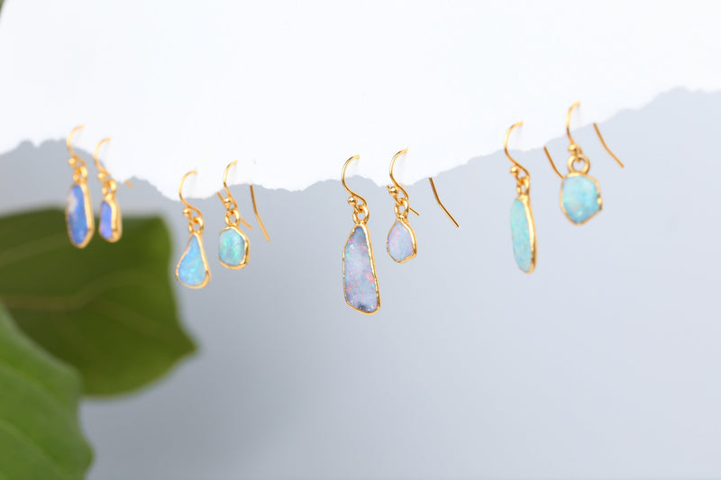 Raw Fire Opal Earrings (7 of 13)