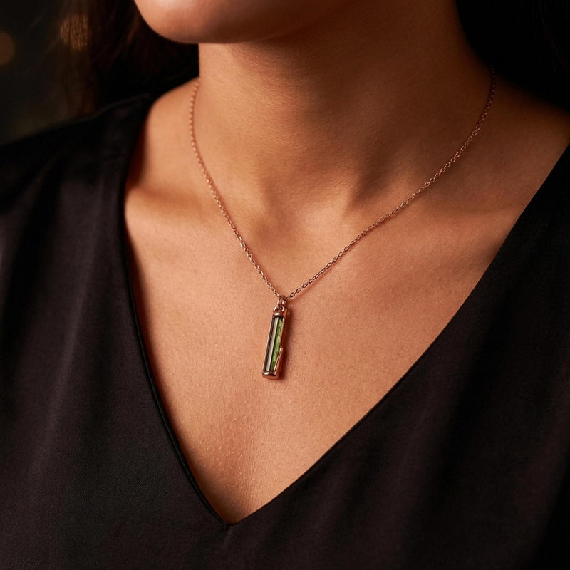 Raw Green Tourmaline Necklace (6 of 7)