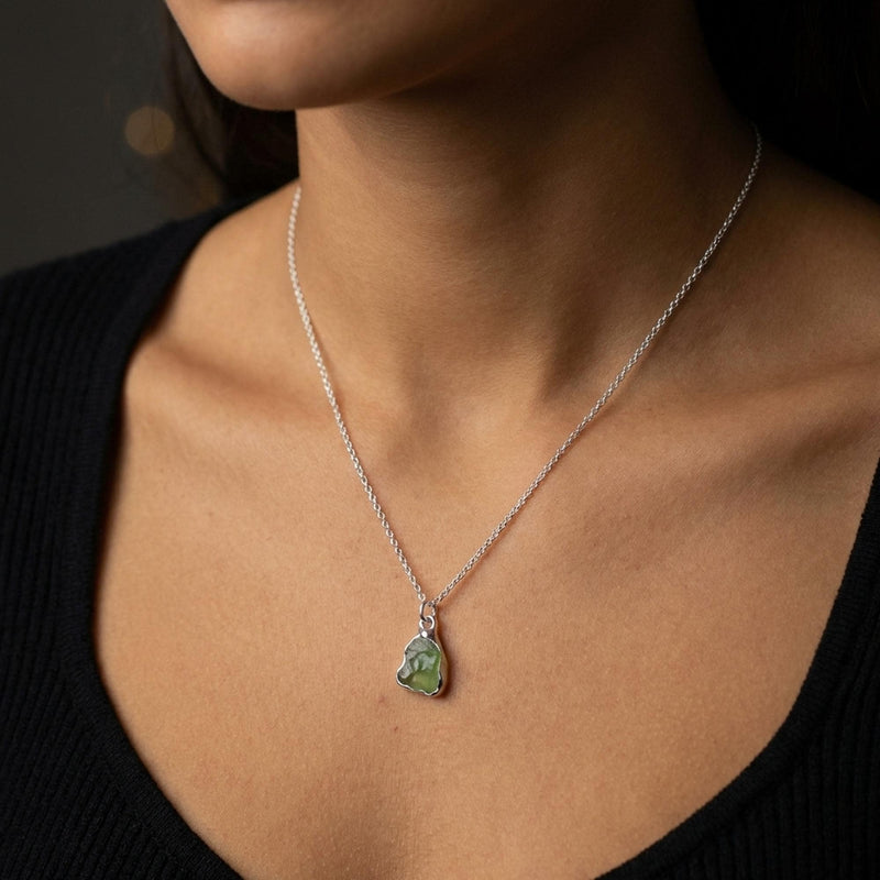 Raw Peridot Necklace (13 of 13)