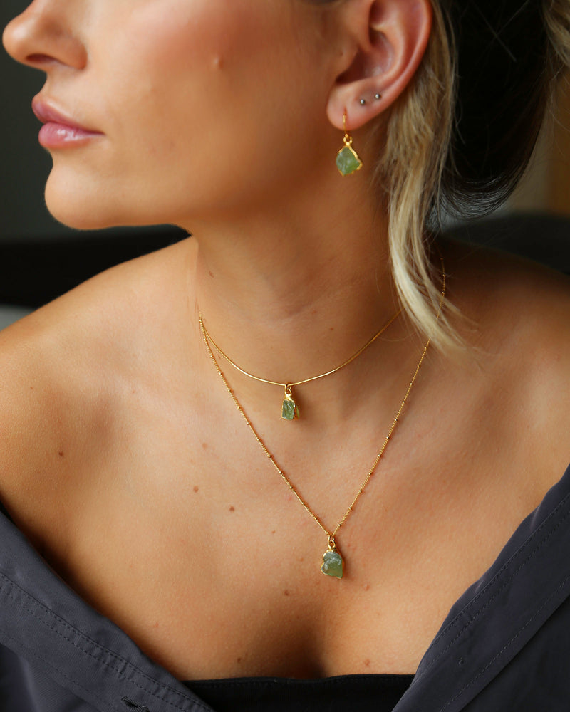 Raw Peridot Necklace (4 of 13)