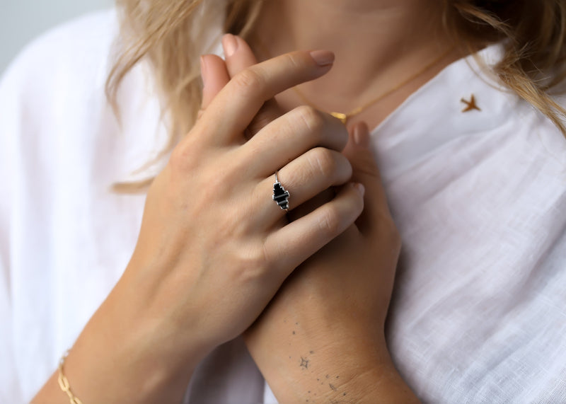 Raw Black Tourmaline Ring (9 of 12)