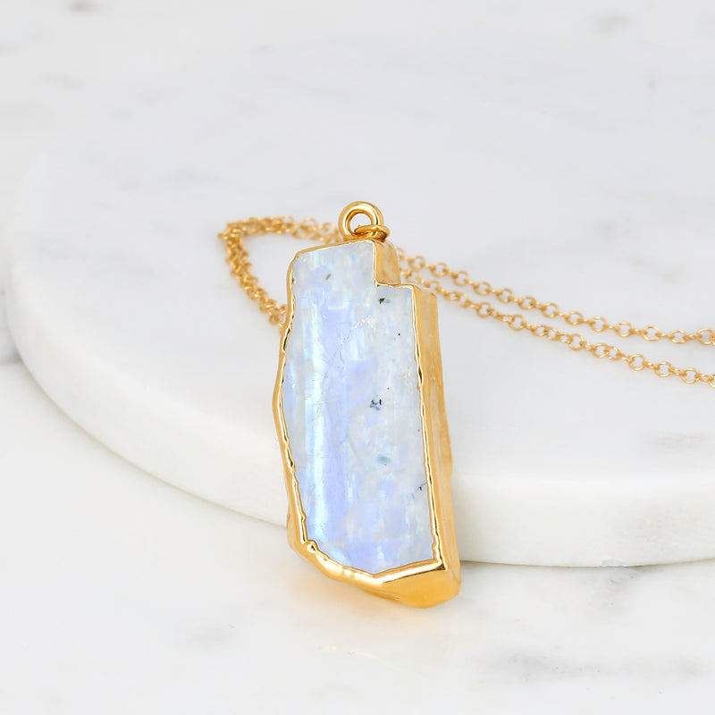 Raw Moonstone Necklace (10 of 14)
