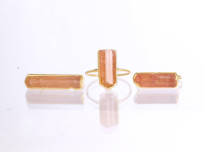 Raw Imperial Topaz Ring on a white background (10 of 10)