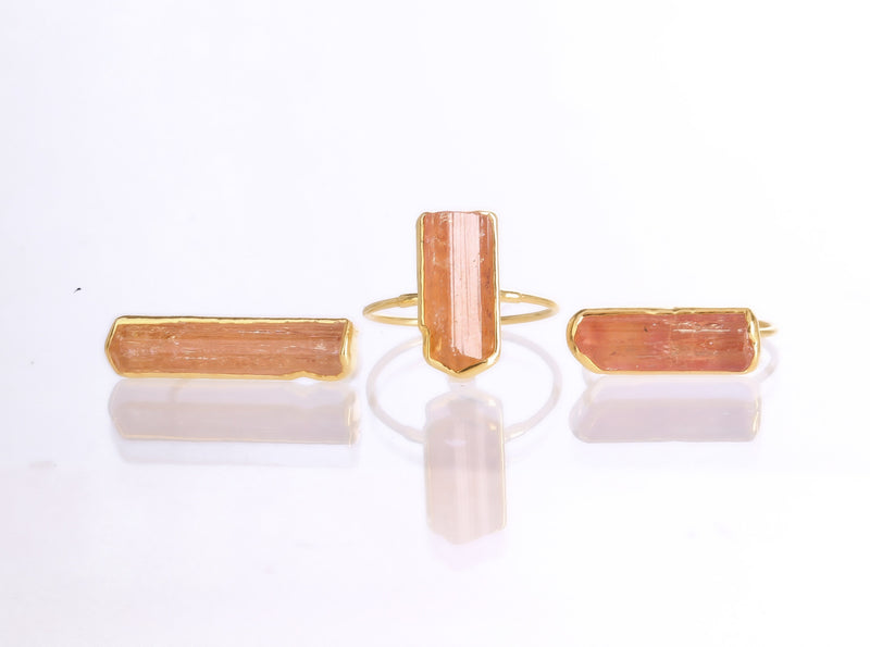 Raw Imperial Topaz Ring on a white background (6 of 10)
