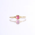 Dainty Raw Pink Tourmaline Ring