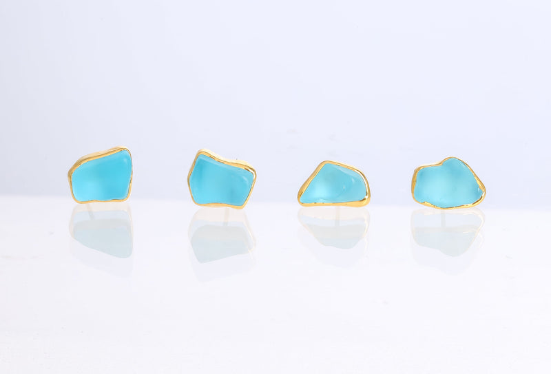 Raw Topaz Earrings on a white background (2 of 13)