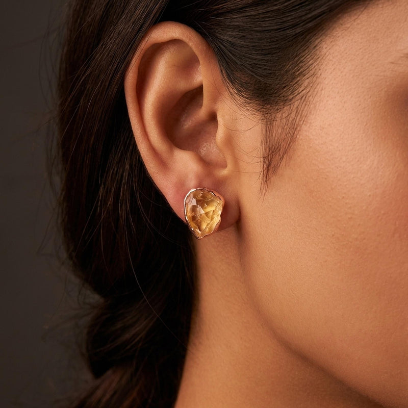 Additional photo of the Raw Citrine Earrings (photo 11)
