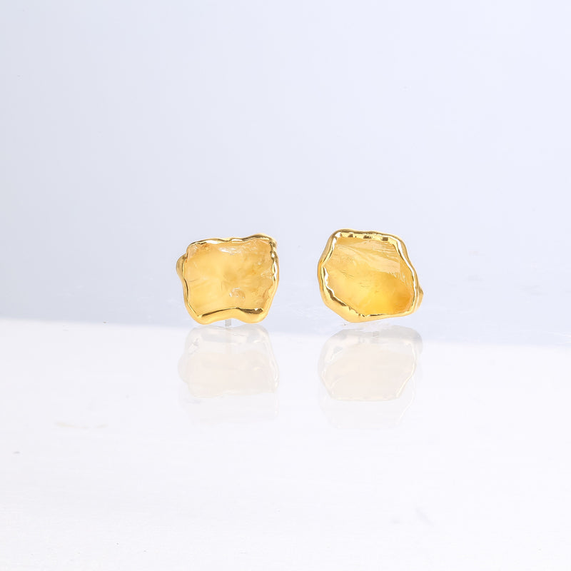 Additional photo of the Raw Citrine Earrings (photo 5)