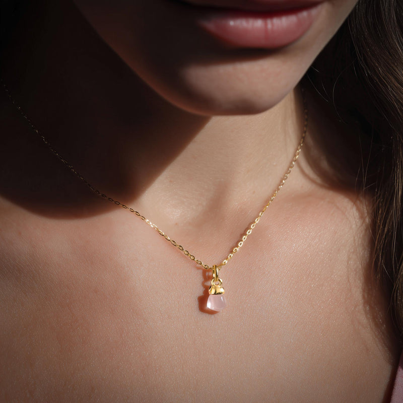 Raw Rose Quartz Necklace (5 of 13)