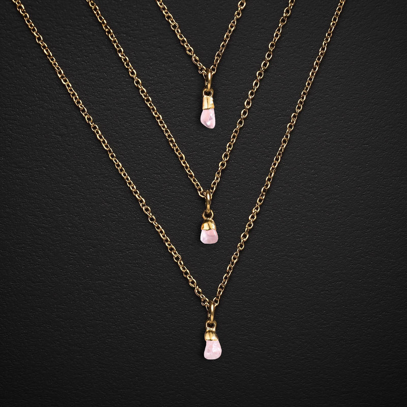 Raw Rose Quartz Necklace (6 of 13)