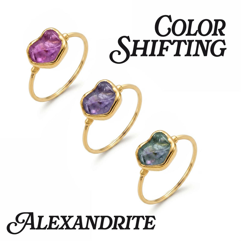 Raw Alexandrite Ring on a white background (2 of 11)