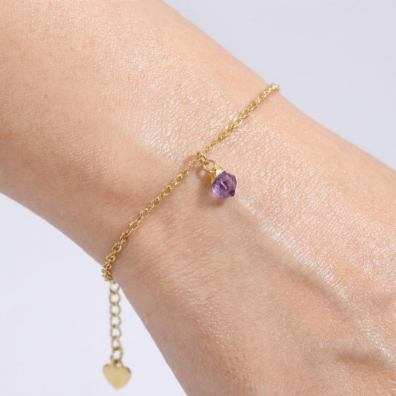 Dainty Raw Amethyst Bracelet (2 of 8)
