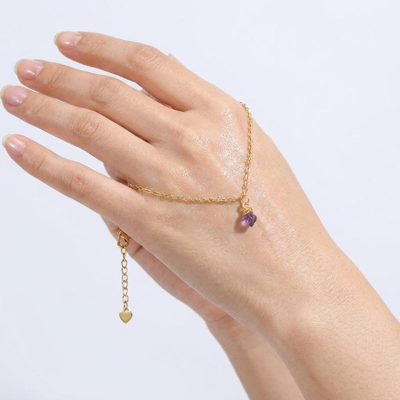 Dainty Raw Amethyst Bracelet (4 of 8)