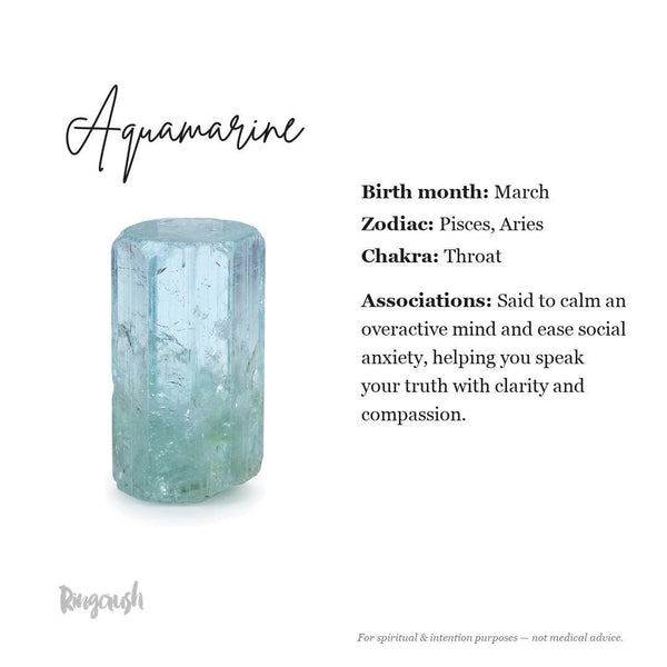 Dainty Raw Aquamarine Bracelet on a white background