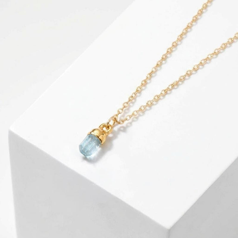 Ringcrush Dainty Raw Aquamarine Bracelet, 24k gold (photo 4)