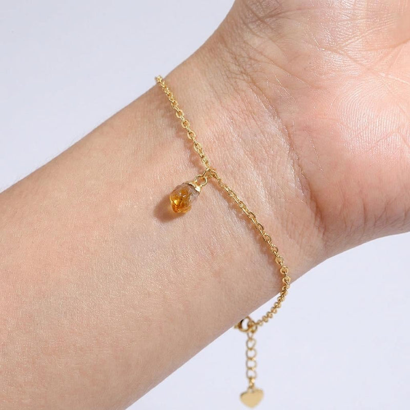 Dainty Raw Citrine Bracelet (2 of 10)