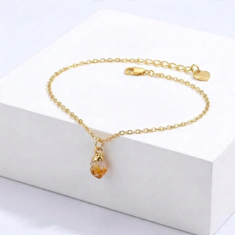 Dainty Raw Citrine Bracelet (3 of 10)