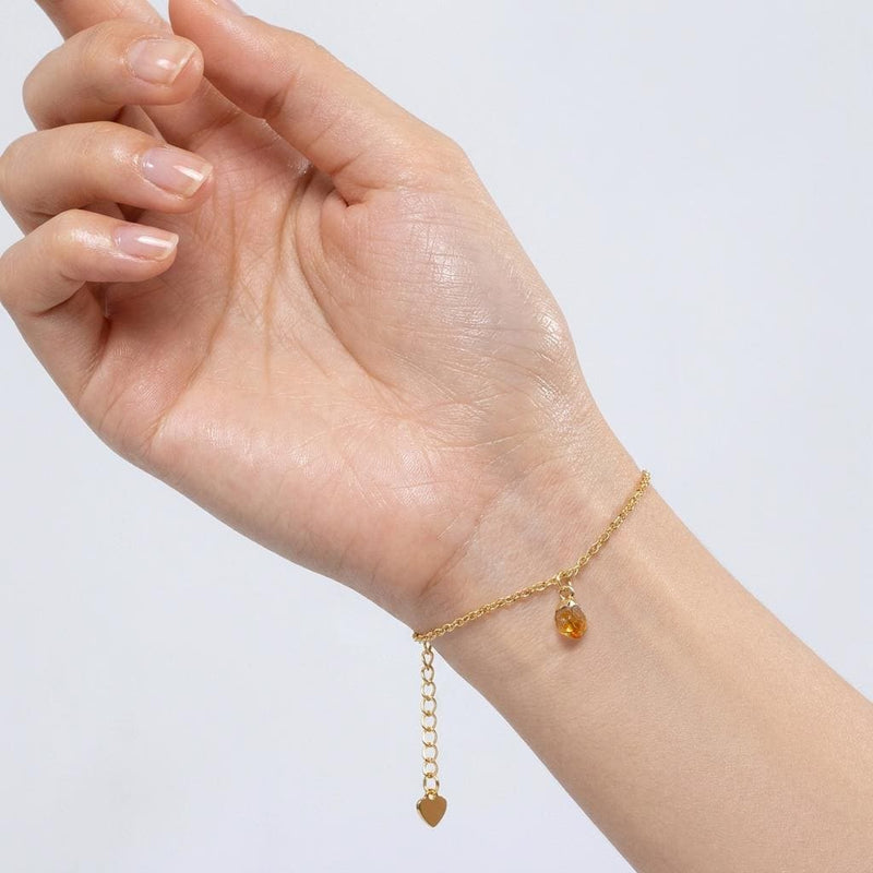 Dainty Raw Citrine Bracelet (4 of 10)