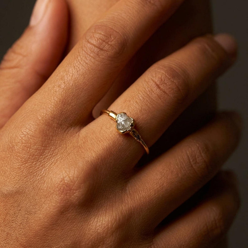 Dainty Raw Raw Diamond Ring (4 of 13)