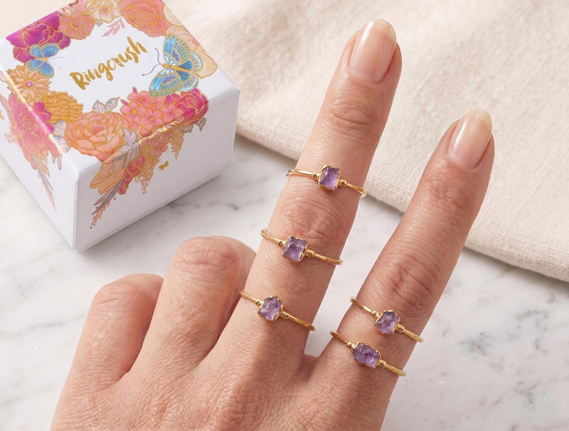 Raw Amethyst Ring (2 of 8)