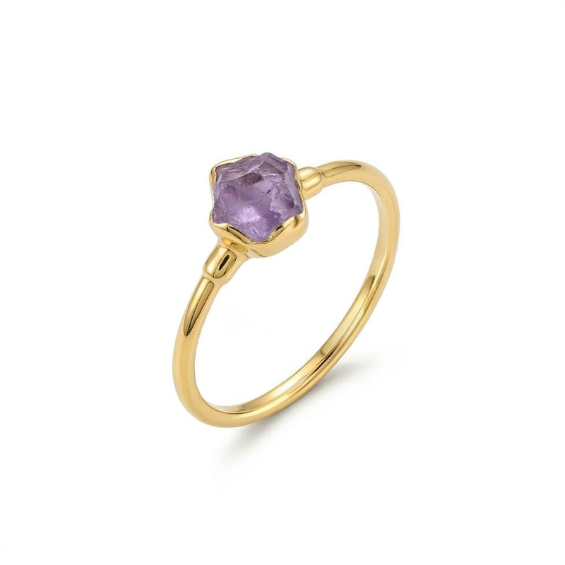 Raw Amethyst Ring on a white background (3 of 8)