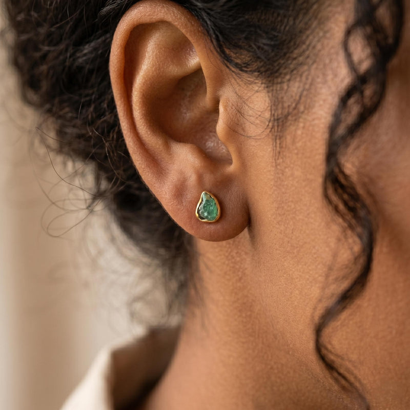 Raw Emerald Earrings (9 of 12)