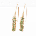 Raw Peridot Dangle Earrings